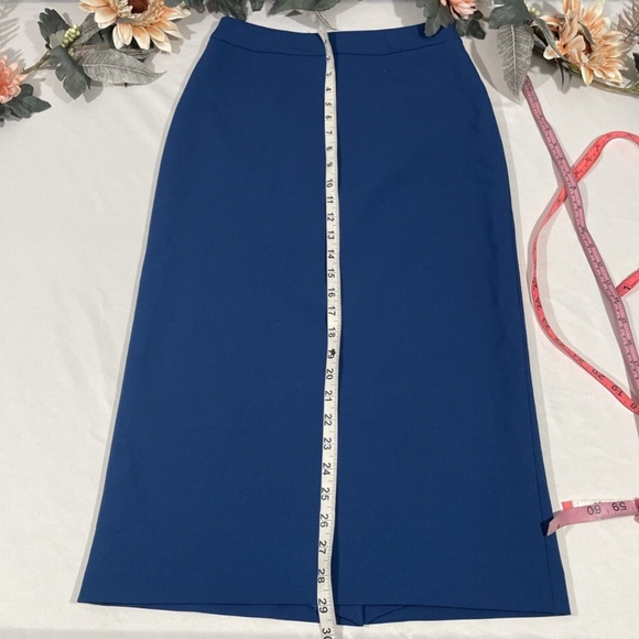 NWT $248 Boss Hugo Boss [ 4 US‎ ] Vinoa Ponte Pencil Skirt in Pilot Blue - Picture 4 of 15